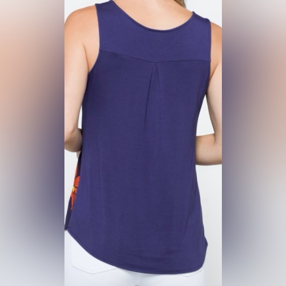 Fortune & Ivy Kason Split Neck Blouse - Picture 2 of 5